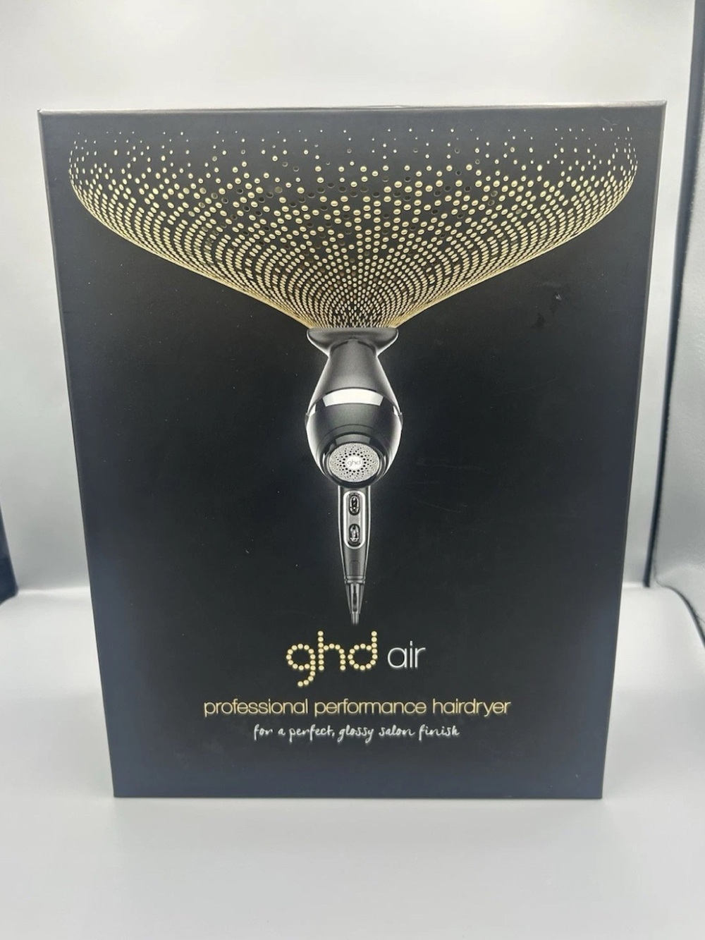 ghd Air Hairdryer in Black with Gold Accents
